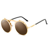 Round frame flip sunglasses - Heritage cosmetics and beauty care