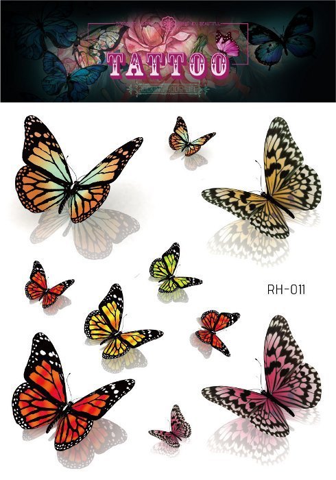 Waterproof Temporary Tattoo Sticker Small Butterfly Body Art Fake Tattoo Flash Tattoo Clavicle Female - Heritage cosmetics and beauty care