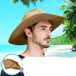 Breathable Mesh Big Brim Straw Hat Men's Outdoor Sun Protection - Heritage cosmetics and beauty care