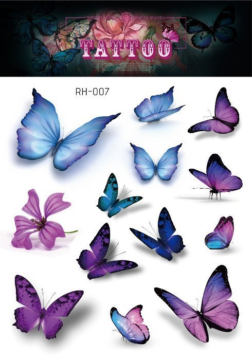 Waterproof Temporary Tattoo Sticker Small Butterfly Body Art Fake Tattoo Flash Tattoo Clavicle Female - Heritage cosmetics and beauty care