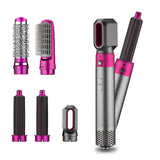 Cross-border Foreign Trade Popular Multi-functional Airy Curl Hot Air Comb Blowing Combs Hair Curler Straight Comb Hair Dryer - Heritage cosmetics and beauty care