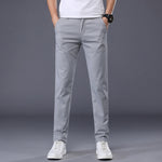 Men's Casual Elastic Slim Fit Small Straight Leg Pants - Heritage cosmetics and beauty care