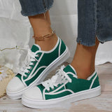 Women's Solid Color Flat Platform Sneakers - Heritage cosmetics and beauty care