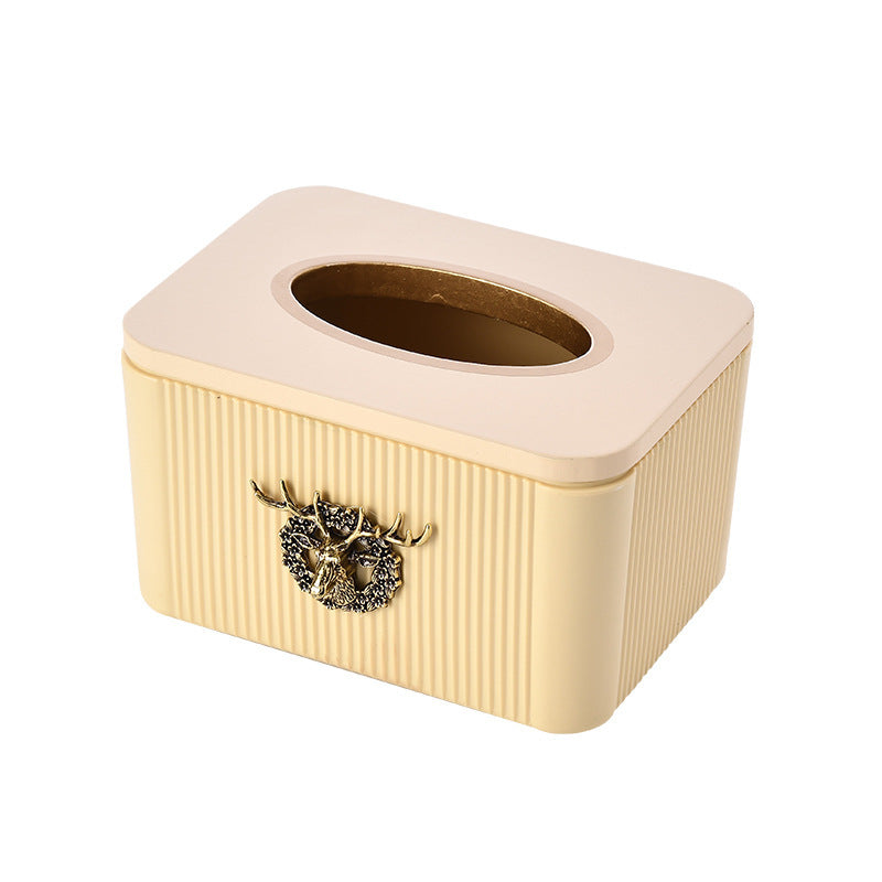 Elk Tissue Box Living Room Bedroom Creative Removable Tissue Box Home Simple Paper Box European High-end Paper Box - Heritage cosmetics and beauty care