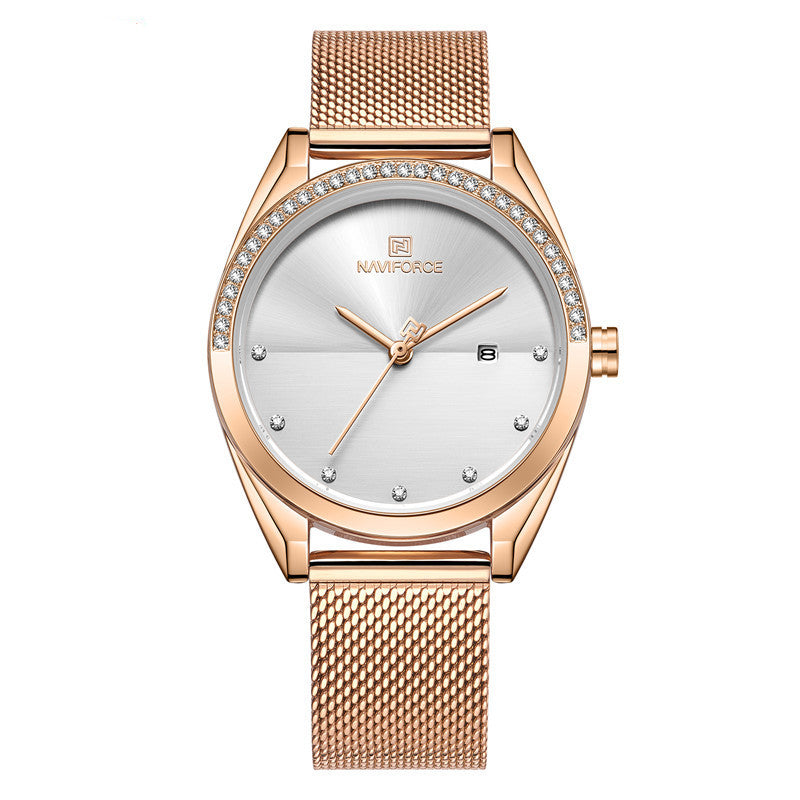 Waterproof Calendar Women Quartz Watch - Heritage cosmetics and beauty care