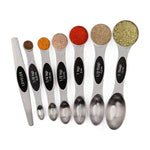 9-piece Set Of Stainless Steel Double Headed Measuring Spoons - Heritage cosmetics and beauty care