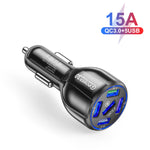 Factory Wholesale 5-port 15A QC3.0 5USB Car Charger Fast Charge Car Charger One For Five Mobile Phone Car Charger Heritage cosmetics and beauty care