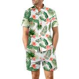 European Size Men's Casual Loose Shirt Suit Hawaii Seaside 3d Digital Printing Beach Short Sleeve Shorts - Heritage cosmetics and beauty care