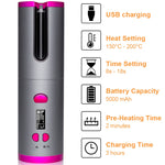 Curling Iron USB Wireless Multifunctional Charging Curler - Heritage cosmetics and beauty care