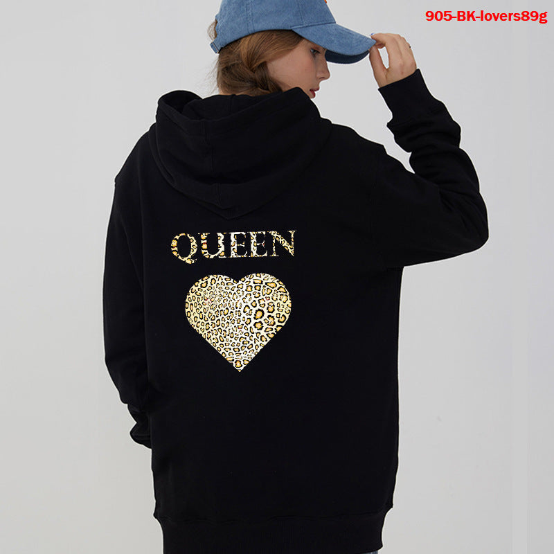 Women Hoodies King Queen Printed Sweatshirt Lovers - Heritage cosmetics and beauty care