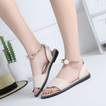 Sandals female pearl buckle - Heritage cosmetics and beauty care