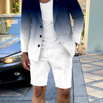 British Style Casual Gradient Color Suit Shorts Suit Men - Heritage cosmetics and beauty care