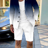 British Style Casual Gradient Color Suit Shorts Suit Men - Heritage cosmetics and beauty care