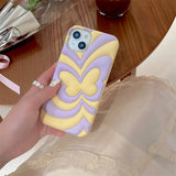 Summer Cream Butterfly Phone Case Stereo Soft Silicone Mobile Phone Protective Shell Heritage cosmetics and beauty care