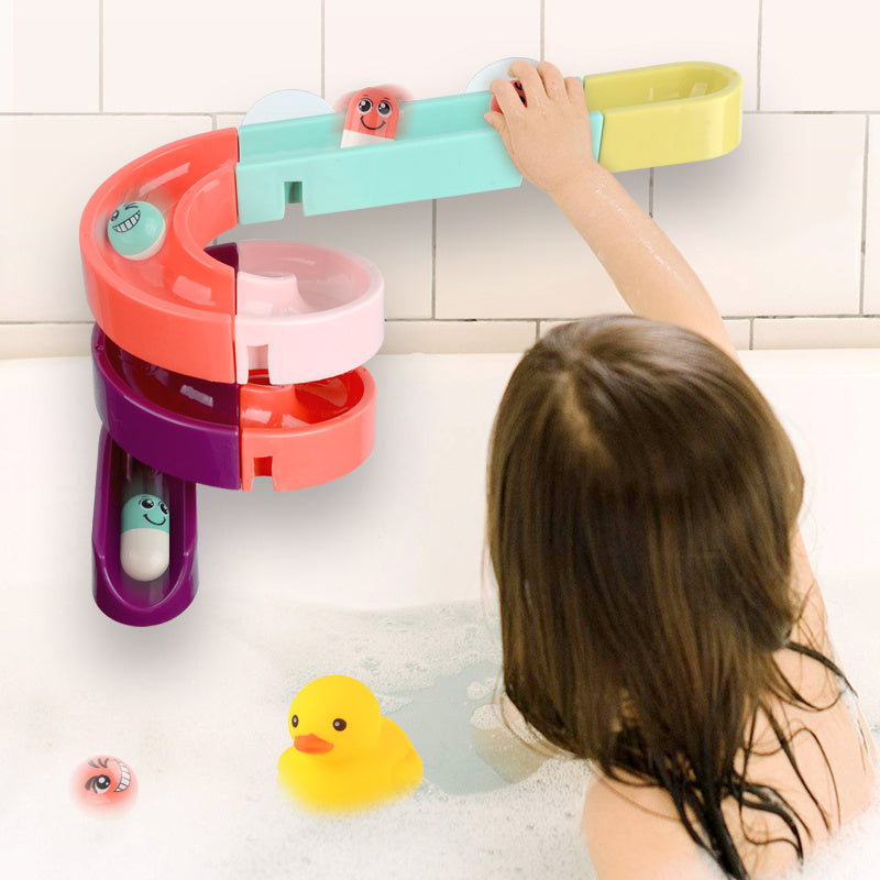 Kids Bath Toys Wall Suction Cup Marble Race Run Track Bathroom Bathtub Baby Play Water Games Toy Kit for Children - Heritage cosmetics and beauty care