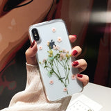 Compatible With Compatible With  , Qianliyao Dried Real Flower Cases For I  XR Case Handmade Clear Soft Back Cover For Heritage cosmetics and beauty care