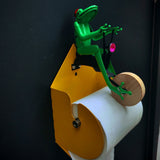 Frog Tissue Holder New Creative Toilet Paper Holder Funny Frog Riding Unicycle Wall Mounted - Heritage cosmetics and beauty care