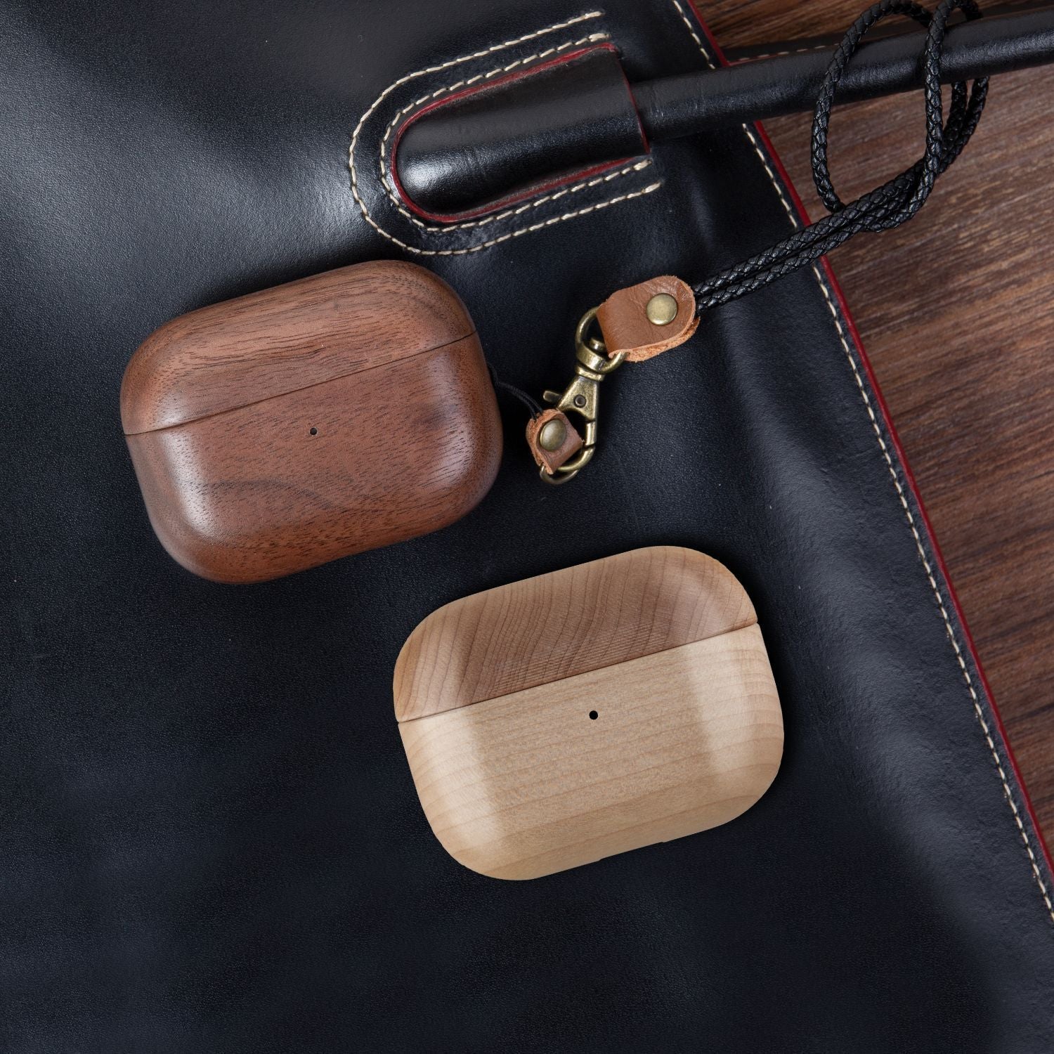 Back Cover Solid Wood Bluetooth Earphone Case Heritage cosmetics and beauty care