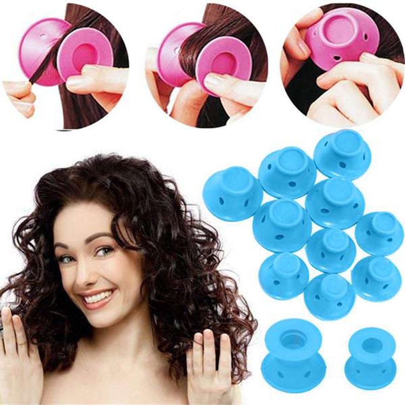 Soft Rubber Magic Hair Care Rollers Silicone Hair Curlers No Heat Hair Styling Tool - Heritage cosmetics and beauty care