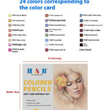 24-color Painting Skin Color Pen Hand-painted Portrait Color Pencil Oily Art Supplies - Heritage cosmetics and beauty care