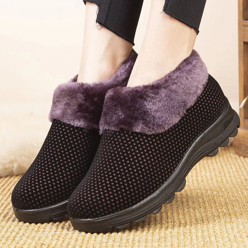 Women's Cotton Shoes Winter Fleece-lined Non-slip Thickening Thermal