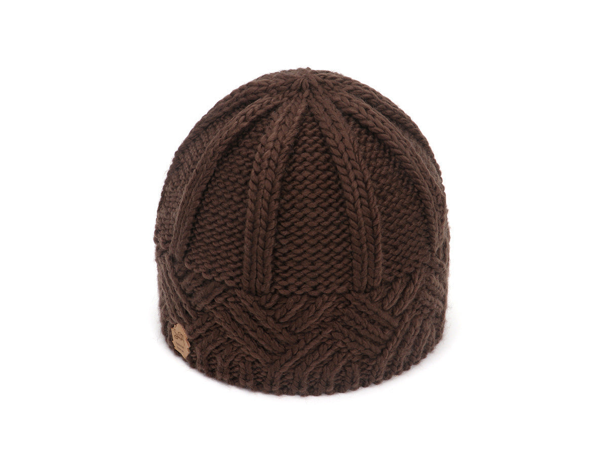 Autumn And Winter Outdoor Plus Velvet Warm Knitted Woolen Hat - Heritage cosmetics and beauty care