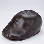 Men Genuine Cowhide With Ear Flaps Beret Hats - Heritage cosmetics and beauty care