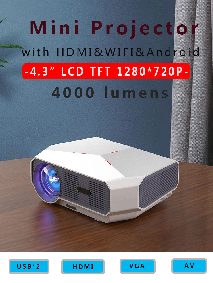 1080P HD Home Portable Voice Connection WiFi Mobile Phone Wireless Mini Projector - Heritage cosmetics and beauty care