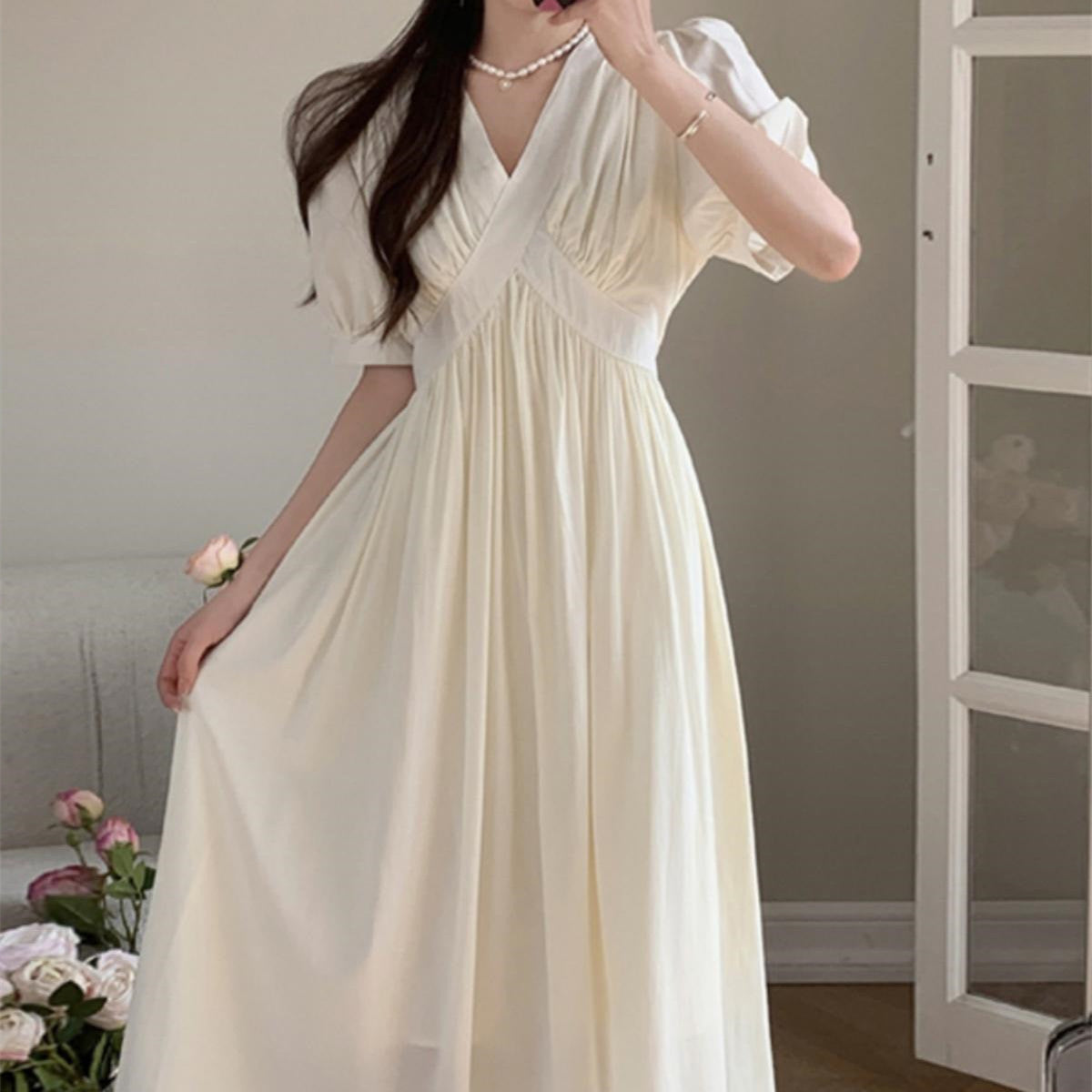 Women's Fashion Casual Temperament Thin Dresses Heritage cosmetics and beauty care