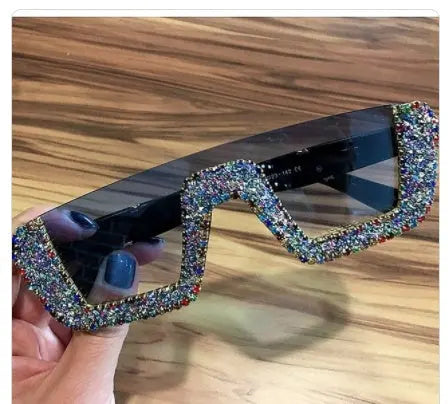 Rhinestone Square Sunglasses Heritage cosmetics and beauty care