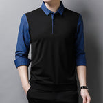 Men's False Two Pieces Striped Sleeve Shirt - Heritage cosmetics and beauty care