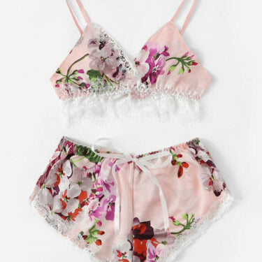 Satin underwear bra shorts set - Heritage cosmetics and beauty care