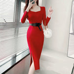 Women's Temperament Slim Package Hip Dresses Heritage cosmetics and beauty care