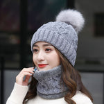 Women's Winter Fleece Fashion Hats Two Piece Set - Heritage cosmetics and beauty care