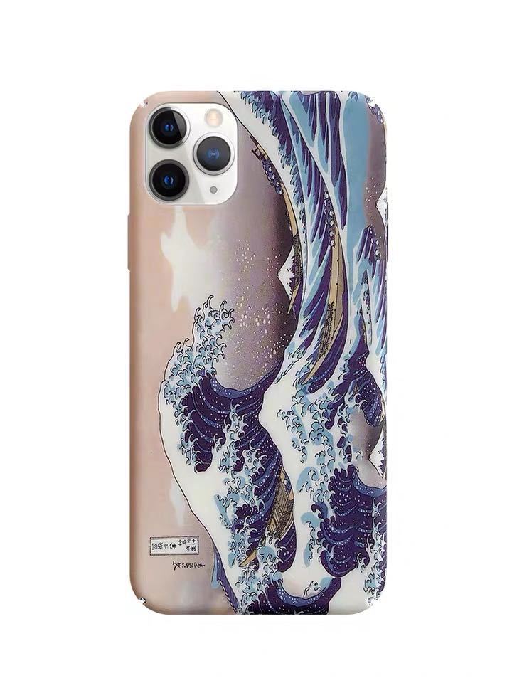 Art oil painting ocean wave mobile phone case Heritage cosmetics and beauty care