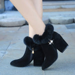 Fashion rabbit fur high heels - Heritage cosmetics and beauty care