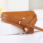 Women's Leather Litchi Pin Buckle Style Wide Belt - Heritage cosmetics and beauty care