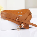 Women's Leather Litchi Pin Buckle Style Wide Belt - Heritage cosmetics and beauty care