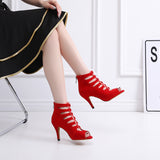 Women's Soft Bottom Peep Toe High Heel Ankle Boots Heritage cosmetics and beauty care