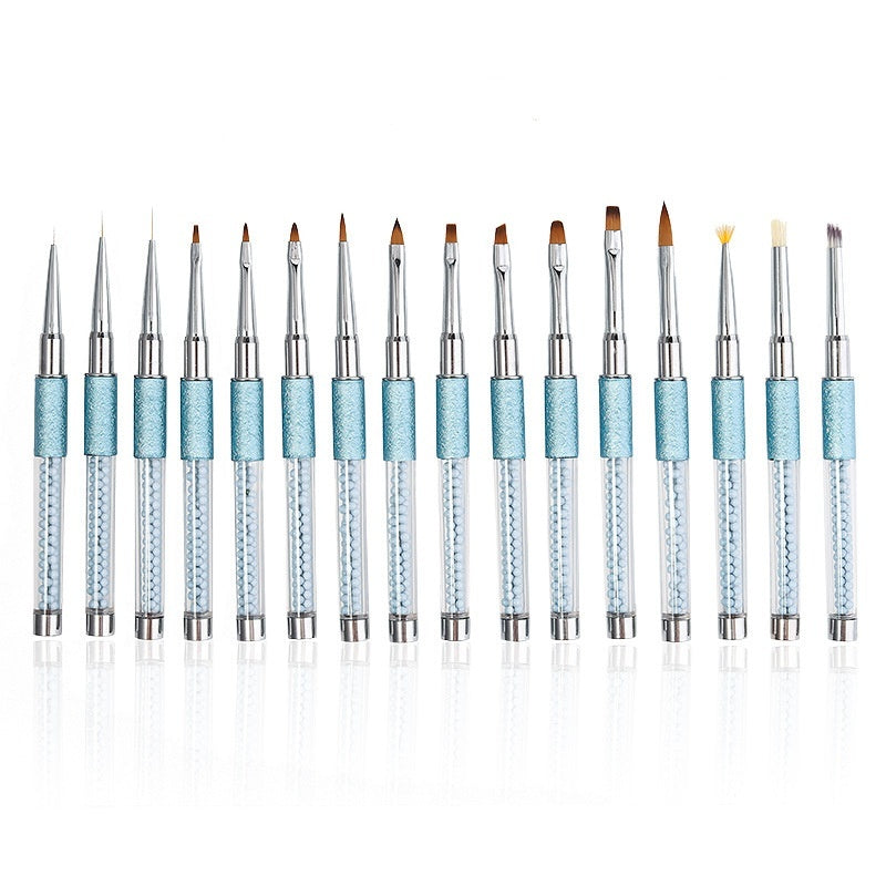 16 Pieces Nail Brush UV Pen Suit - Heritage cosmetics and beauty care