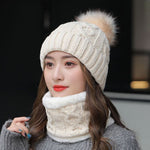 Women's Winter Fleece Fashion Hats Two Piece Set - Heritage cosmetics and beauty care