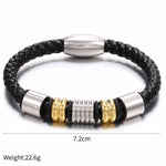 Selling Stainless Steel Men's Leather Bracelets Simple And Versatile Punk Bracelets Men's Jewelry And Bracelets - Heritage cosmetics and beauty care