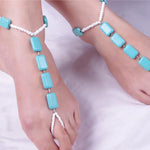 Ankle Bracelet Foot Chain Jewelry Summer Beach Turquoises Anklets Women's Anklets for Women Girls Jewelry Leg Bracelet - Heritage cosmetics and beauty care