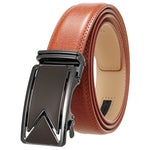 Fashion Men's Two-layer Cowhide Automatic Buckle Trouser Belt - Heritage cosmetics and beauty care