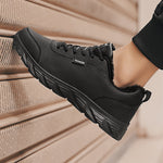 Artificial Leather Cotton Fur Men's Leather Casual Sneaker Warm Shoes - Heritage cosmetics and beauty care