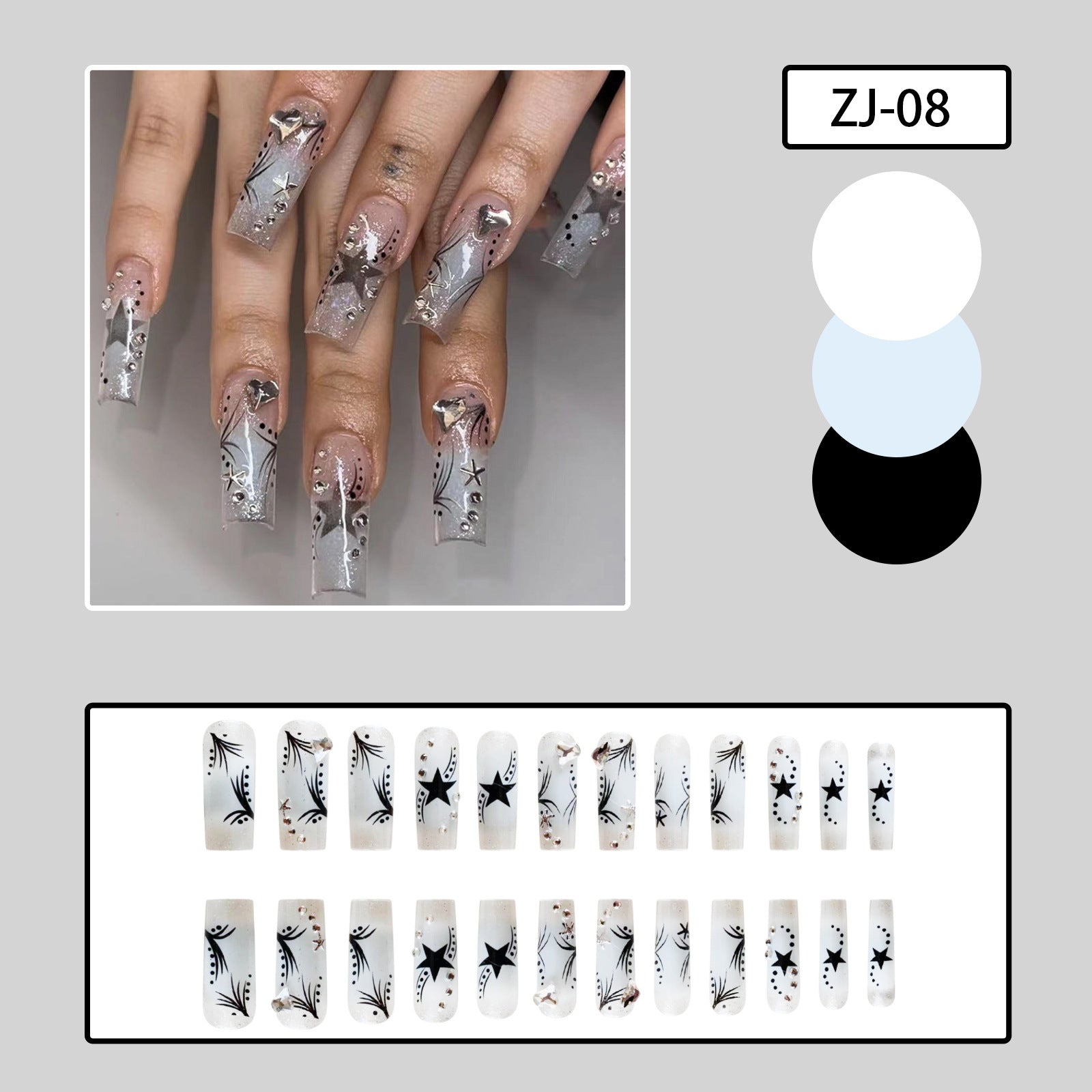 Women's Fashion Rhinestone Patch Nails - Heritage cosmetics and beauty care