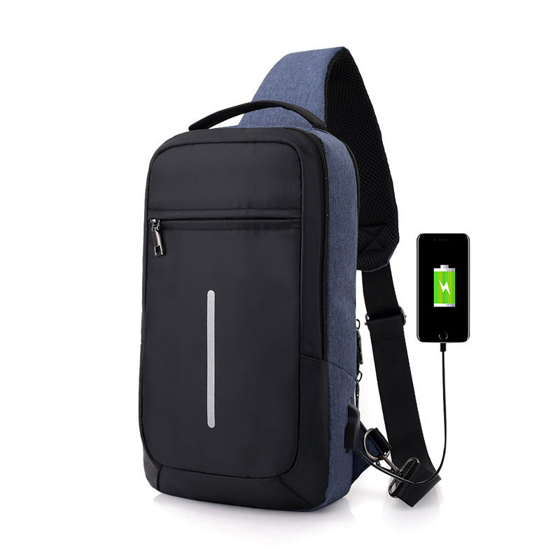 Anti-theft USB charging chest bag with you - Heritage cosmetics and beauty care