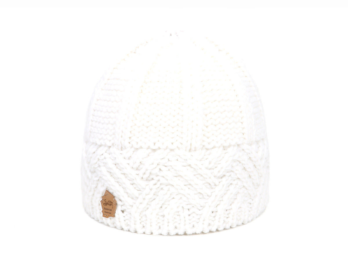 Autumn And Winter Outdoor Plus Velvet Warm Knitted Woolen Hat - Heritage cosmetics and beauty care