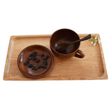 Handle coffee wooden cup whole wood cup