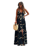 Fashion Women's Wear V-neck High Waist Sling Dress - Heritage cosmetics and beauty care